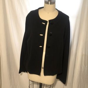 Talbots sweater/cardigan/black